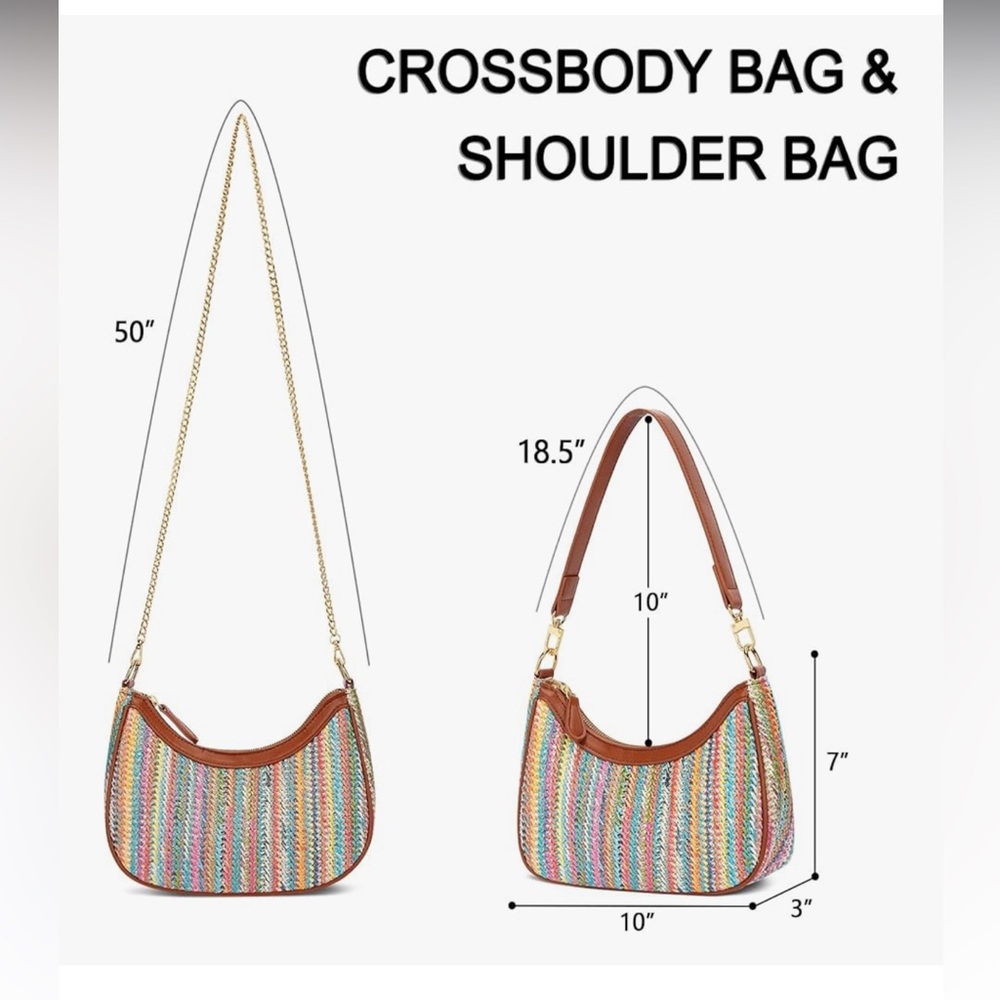 🆕 Shoulder Bag for Women Cute Hobo Purses and Handbags Retro Clutch Purse - Picture 6 of 7